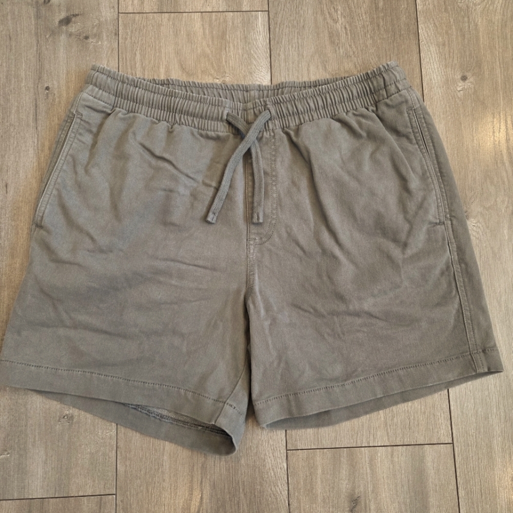 Bearbottom Green Drawstring 5.5" Men's Alto Shorts Size Large Minimalist Preppy